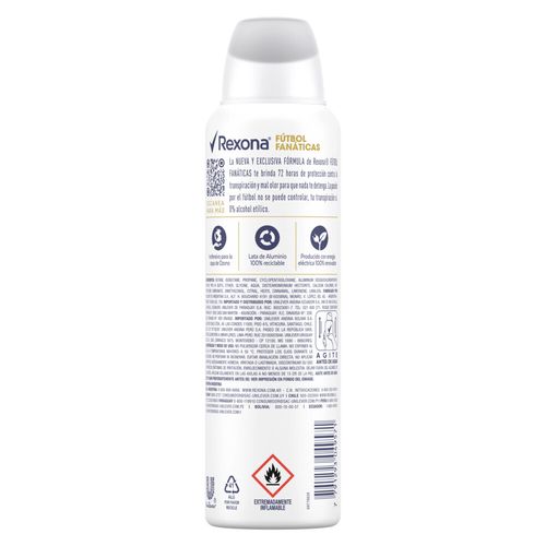 Antitranspirante Rexona Futbol Fanaticas  Aerosol x 150 ml