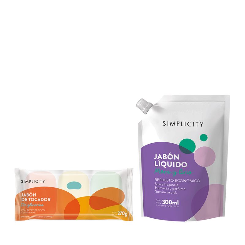 repuesto-de-jabon-liquido-simplicity-mora-y-lirio-x-300-ml-pack-jabon-de-glicerina-fragancias-frutales-x-3-un