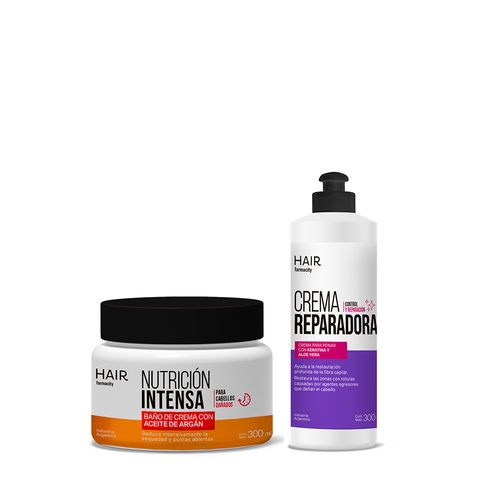 Kit Hair Farmacity Baño de Crema 300 ml + Crema de Peinar 300 ml
