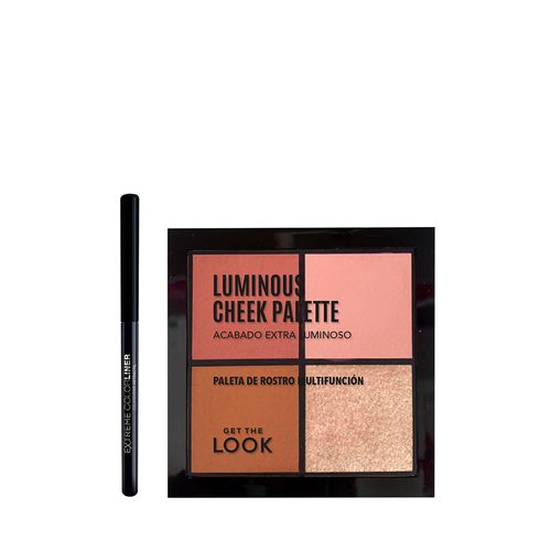 Combo Get the Look Rubor Luminous Cheek Palette + Delineador Black Precision