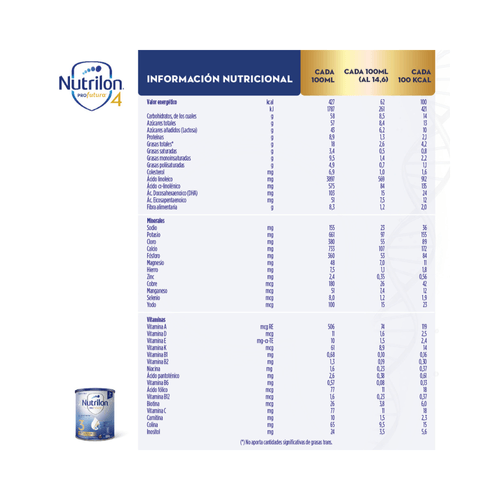 Leche Infantil Polvo Nutrilon Profutura 3 1+ Año x 800 g