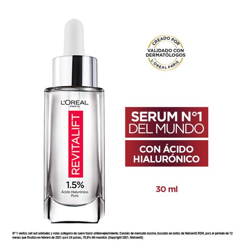 Sérum Rellenador L'Oreal París Revitalift Ácido Hialurónico x 30 ml