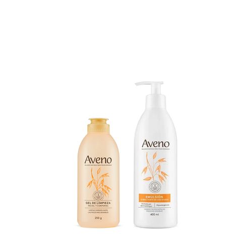 Gel de Limpieza Aveno Facial y Corporal x 250 g + Emulsión x 400 ml