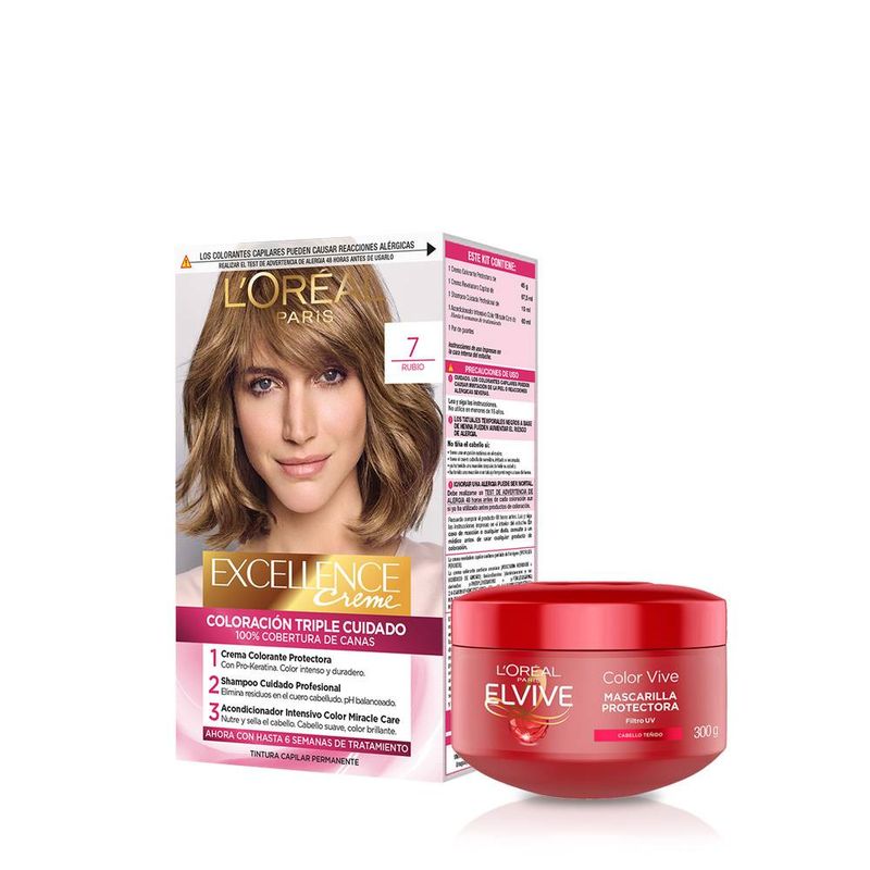 combo-excellence-tono-7-rubio-elvive-colorvive-crema-tratamiento-300-ml