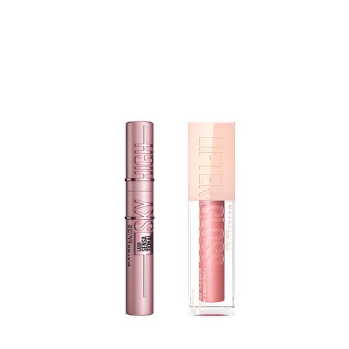 Set de Maquillaje Maybelline: Máscara de Pestañas Sky High WSH + Labial Lifter Gloss Moon