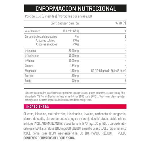 Suplemento Dietario Reload Sabor Fruit Punch x 220 gr