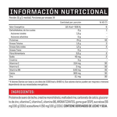 Suplemento Dietario Whey X Pro sabor vainilla x 453 gr