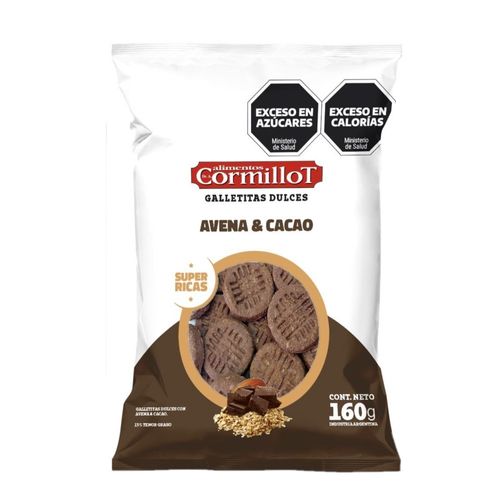 Galletitas Dr. Cormillot Avena con Cacao x 160 g