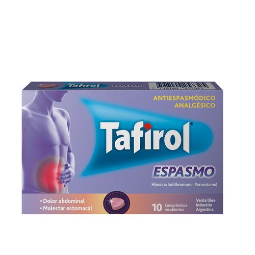 Antiespasmódico Tafirol Espasmo x 10 Comp