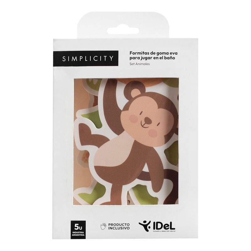 set-de-goma-simplicity-eva-animales-selva-x-5-un