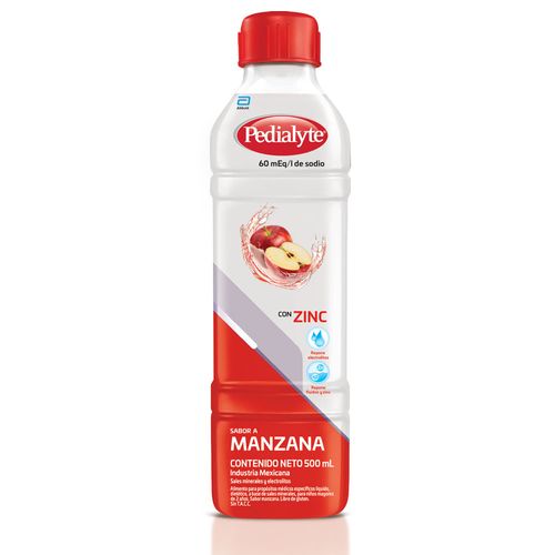 Formula de rehidratación oral Pedialyte sabor manzana x 500 ml