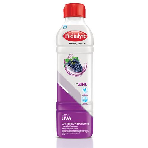 Formula de rehidratación oral Pedialyte sabor uva x 500 ml