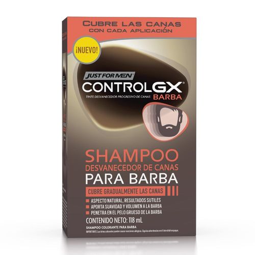 Shampoo Tonalizador Just For Men Control Gx Barba x 150 ml