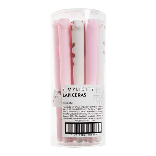 Lapiceras Simplicity Patita de Gato x 12 u