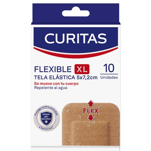 Apósitos Adhesivos Curitas Flexible XL 10 un