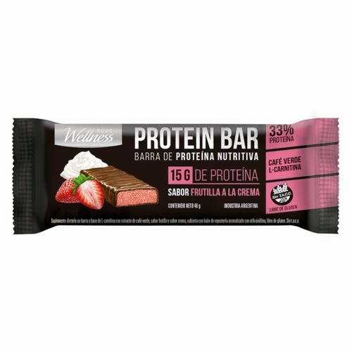 Barra Protéica Pure Wellness Sabor Frutilla x 46 g