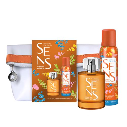 Bolsito Neceser Sens Verbena Naranja EDT x 50 ml + Desodorante x 123 ml