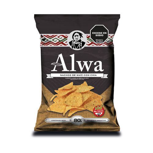 Nachos Alwa Maíz y Chia x 80 g