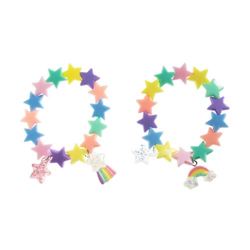 Set Pulseras Wav Estrellitas Multicolor x 2 un