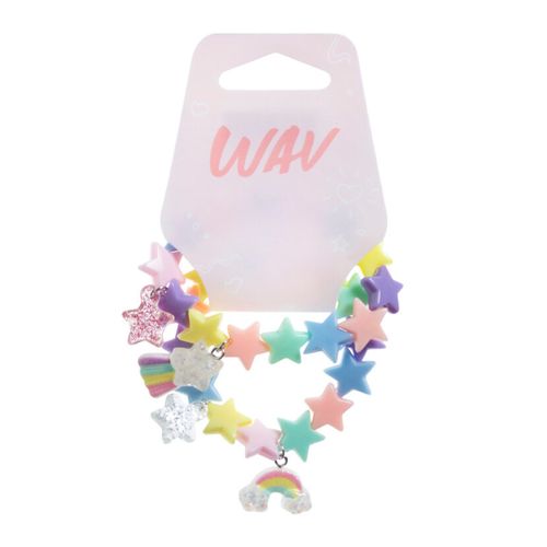 Set Pulseras Wav Estrellitas Multicolor x 2 un