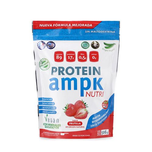 Suplemento Dietario AMPK Vegan Protein Frutilla x 506 g