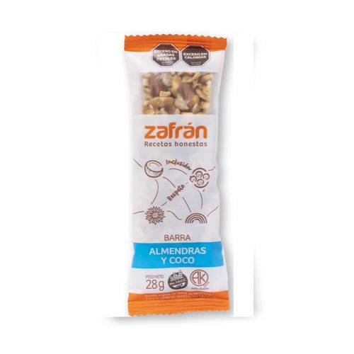 Barras de Cereal Zafrán sabor Almendras y Coco x 28 g