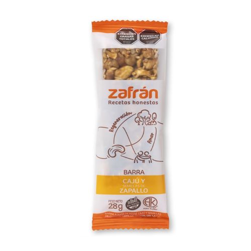 Barras de Cereal Zafrán sabor Caju y Semillas de Zapallo x 28 g