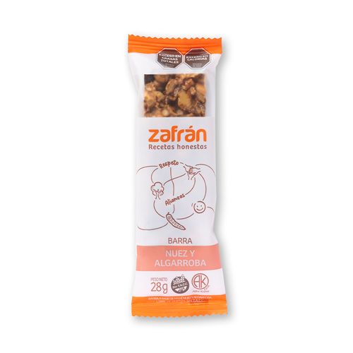 Barra de Cereal Zafran Algarroba y Nuez x 28 g