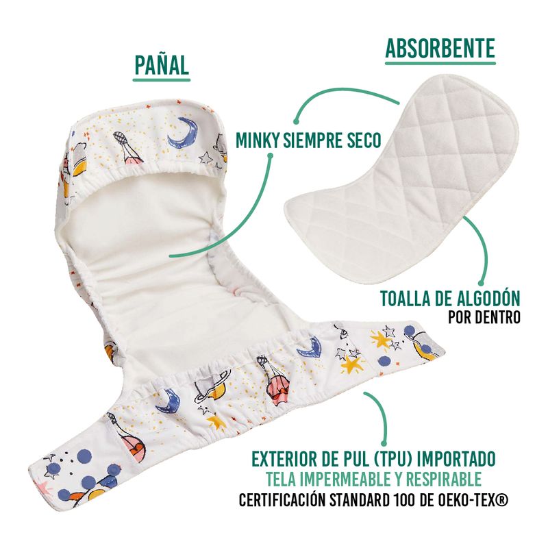 panal-de-tela-baby-pelle-con-broches-cohetes-multitalle