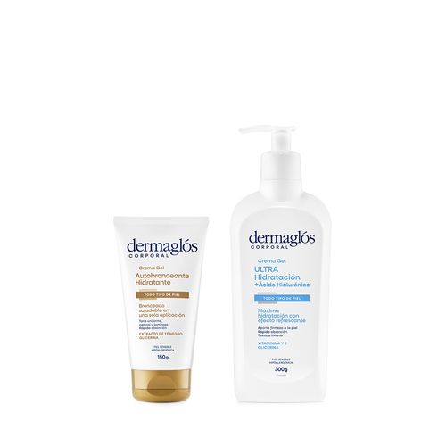 Combo Dermaglós Autobronceante Crema Gel x 150 g + Crema Gel Corporal x 300 g