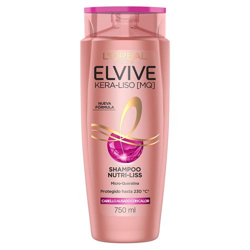 Shampoo Elvive Keraliso Brillo y Sedosidad x 750 ml