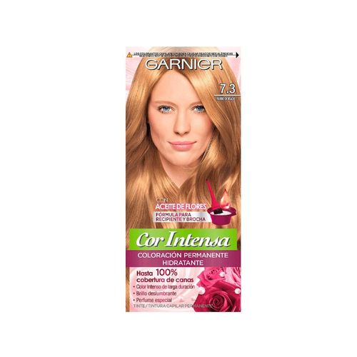 Kit Coloración Permanente Garnier Cor Intensa 7.3 Rubio Dorado x 45 g