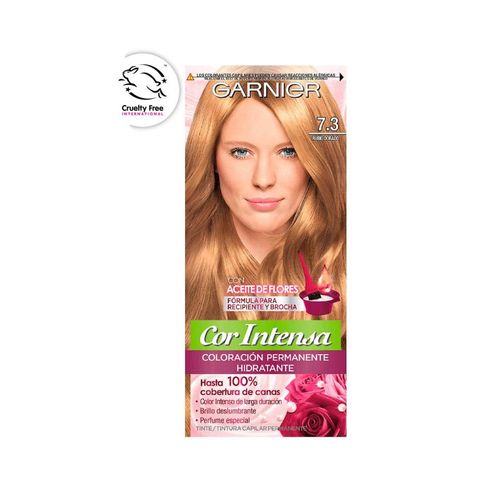 Kit Coloración Permanente Garnier Cor Intensa 7.3 Rubio Dorado x 45 g