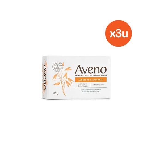 Jabón Aveno Emoliente x 120 g x 3 un