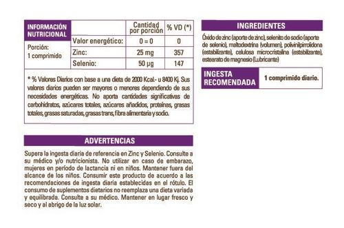 Suplemento Dietario Pure Wellness Zinc + Selenio x 30