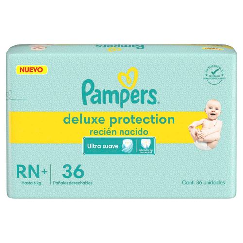 Pañales Pampers Deluxe Protection RN + x 36 un