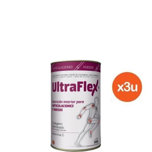 Combo Suplemento Dietario Ultraflex en Lata x 300 g x 3 un