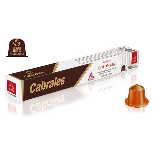 Cápsulas Cabrales Compatibles con Nespresso al Colombia x 10 un