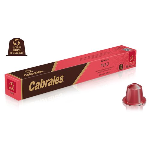 Cápsulas Cabrales Compatibles con Nespresso al Perú x 10 un