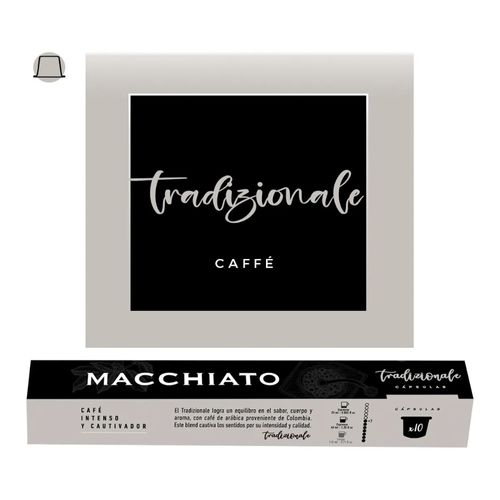 Café en Cápsulas Macchiato Tradizionale Caja x 10 un