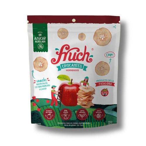 Chips Crocantes de Manzana Roja Fruch Corte Americano sin Azúcar x 25 g