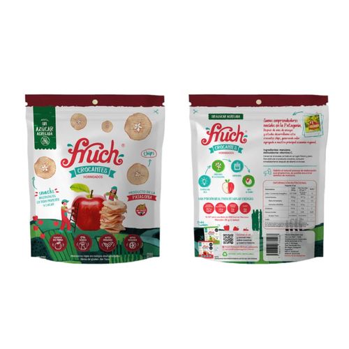 Chips Crocantes de Manzana Roja Fruch Corte Americano sin Azúcar x 25 g