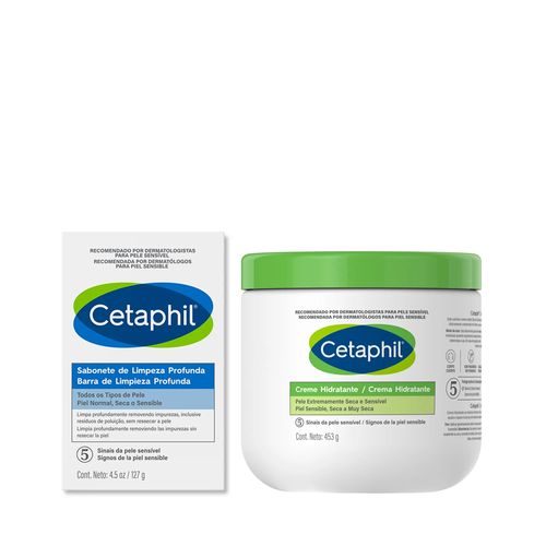 Combo Cetaphil Barra de Limpieza Profunda + Crema Hidratante