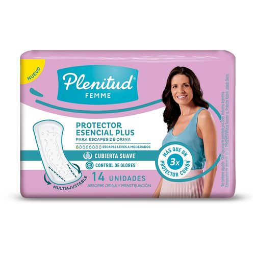 Protectores para Incontinencia Plenitud Femme Esencial Plus x 14 un