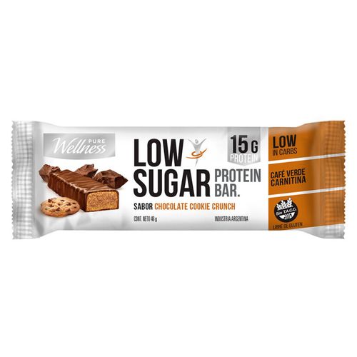 Barra Protéica Pure Wellness Low Sugar Cookie Crunch x 45 g