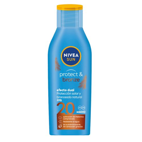 Bronceador y Protector Solar Nivea Sun Protect & Bronze Fps 20 x 200 ml