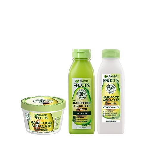 Kit Fructis Hair Food Nutricion Palta: Shampoo, Acondicionador y Mascarilla