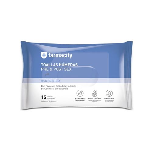 Toallas Húmedas Farmacity Pre & Post Sex x 15 un