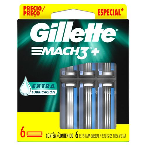 Repuestos de Afeitar Gillette Mach3+ 6 un
