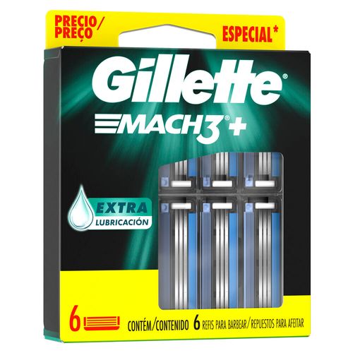Repuestos de Afeitar Gillette Mach3+ 6 un